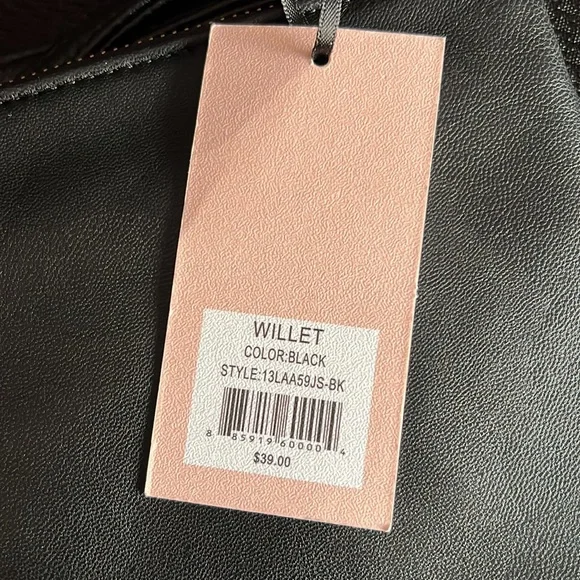 Juicy Couture | Black Wristlet Clutch | OS | NWT | Gold Crown Metal Emblem - Picture 3 of 8